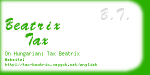 beatrix tax business card